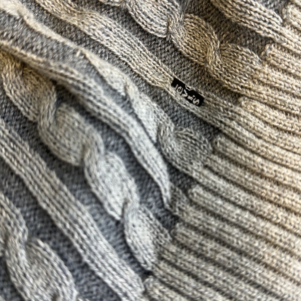 Levi’s Wool Blend Cable Knit Pullover Sweater Gre… - image 5